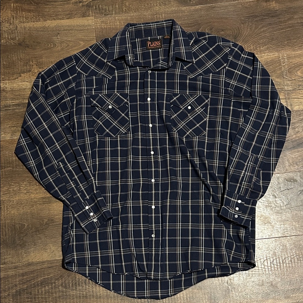 Plains pearl snap Button Down Shirt